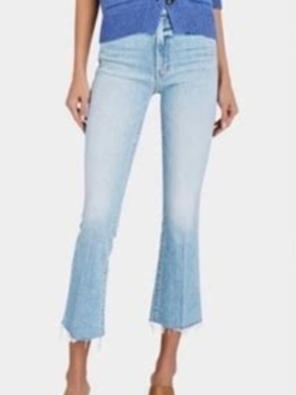 MOTHER Hustler Ankle Fray Jeans in "On the Ropes" Size 25
